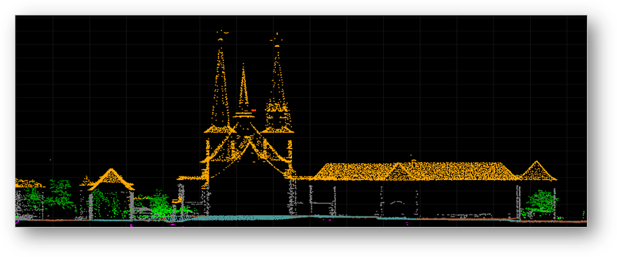 Profil extrait du nuage de points LIDAR